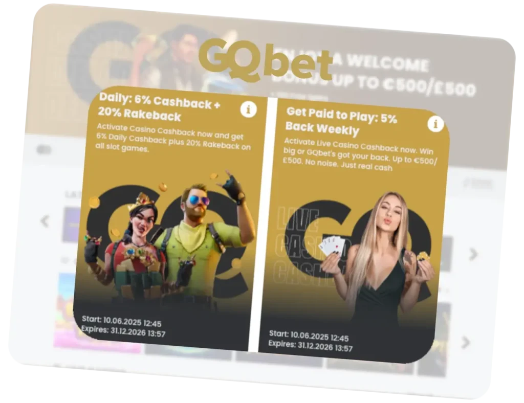 GQbet Wekelijkse bonus
